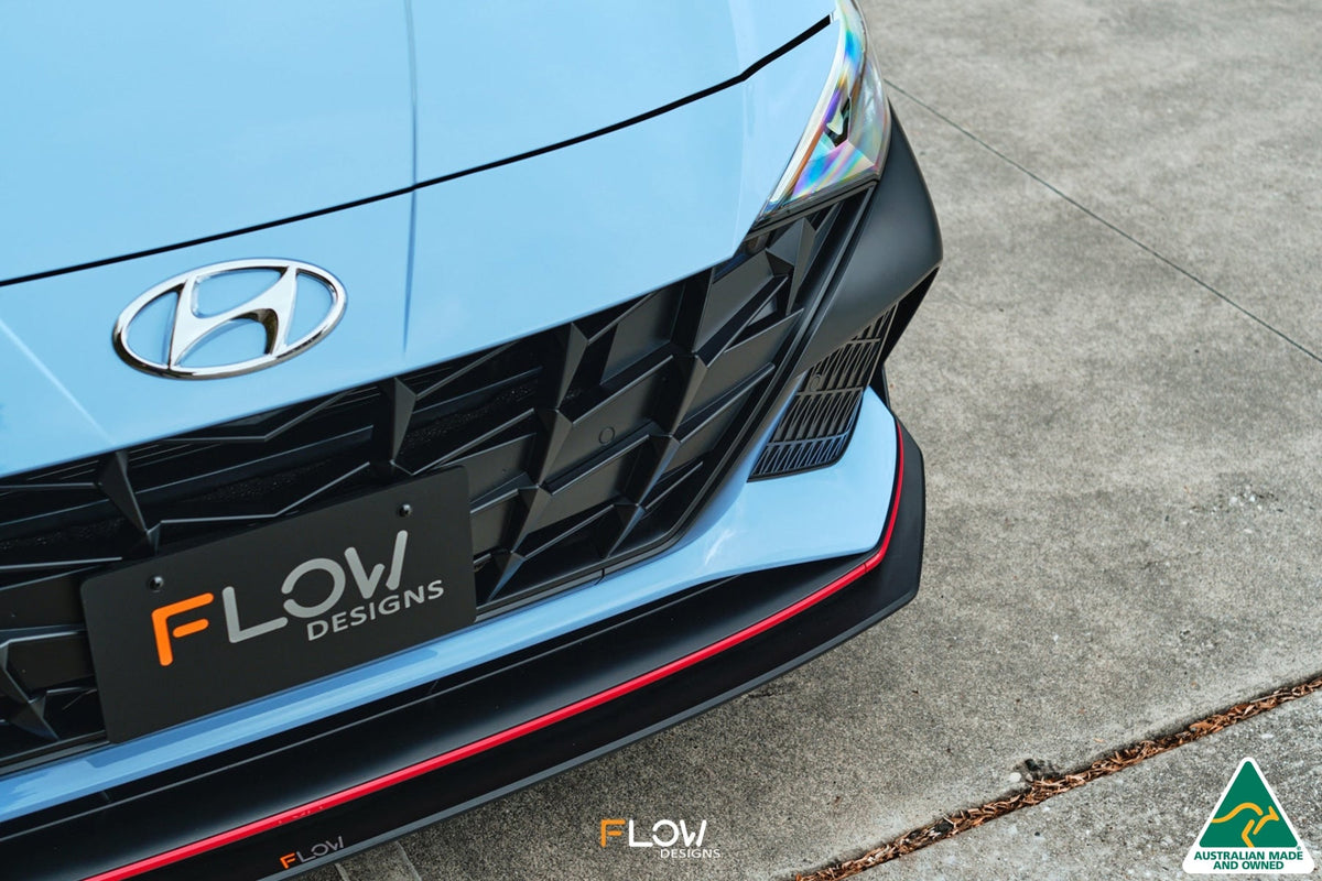 Flow Designs - CN7 Elantra N Sedan 21-23 Front Lip Splitter &amp; Mounting Brace