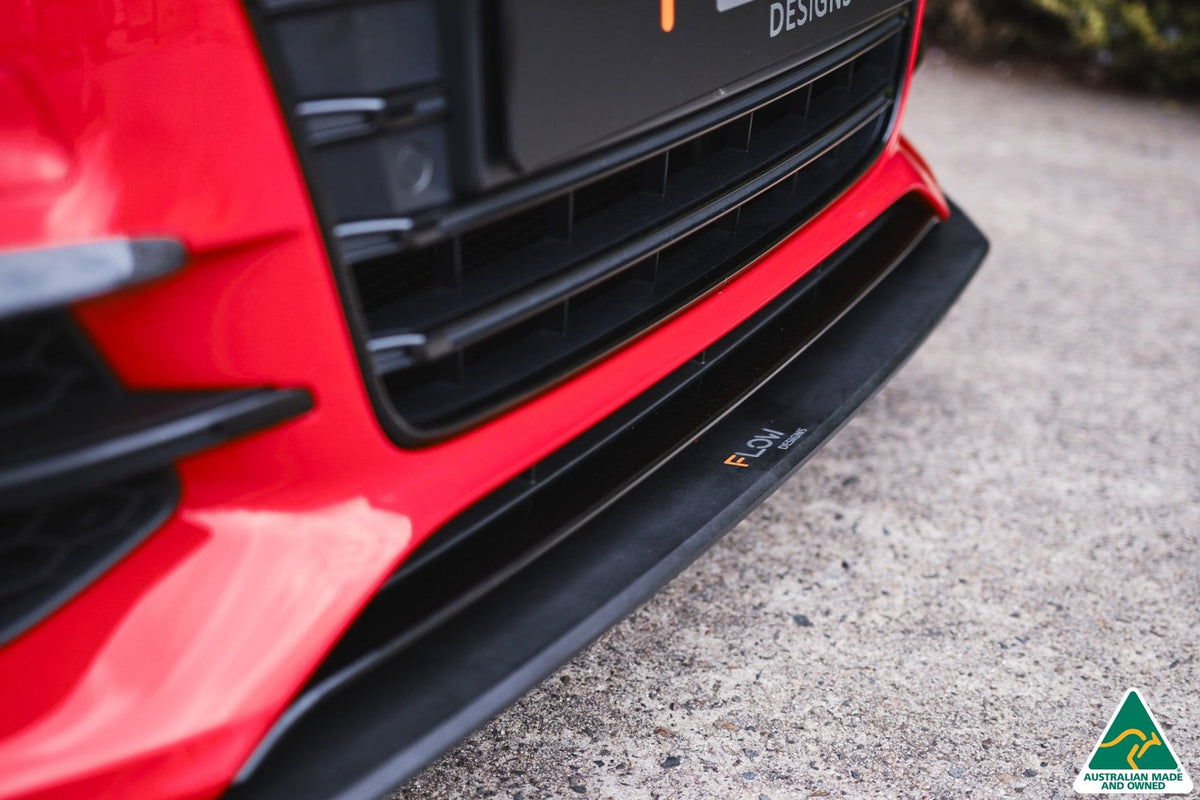 Flow Designs - S3 8V Sedan Pre-Facelift Front Lip Splitter V3 &amp; Mounting Brace
