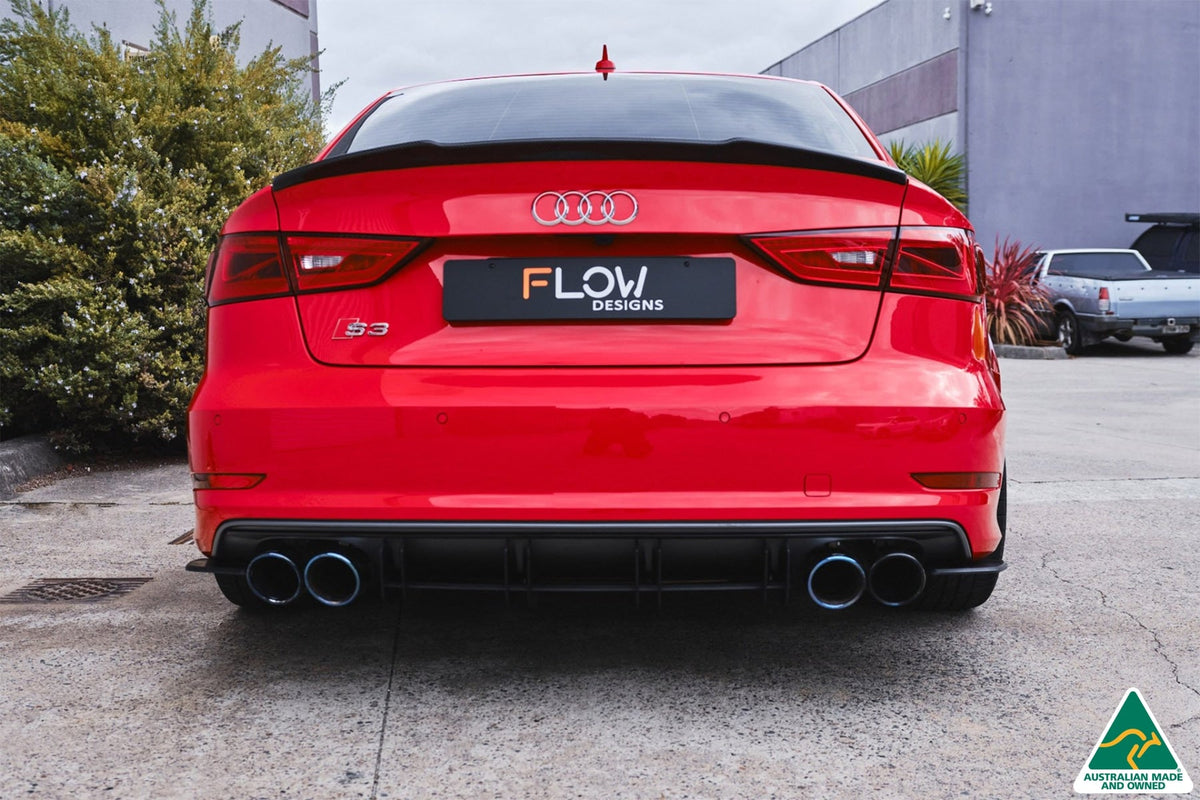 Flow Designs - S3 8V Sedan Pre-Facelift Flow-Lock Rear Diffuser