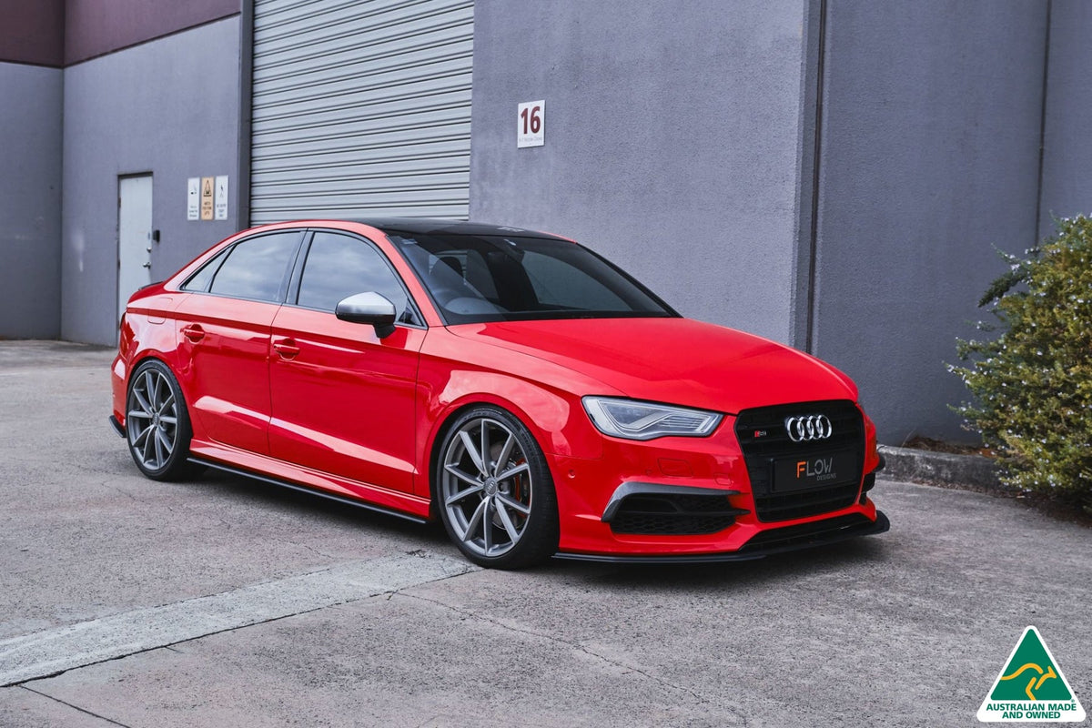 Flow Designs - S3 8V Sedan Pre-Facelift Front Lip Splitter Extensions (Pair)