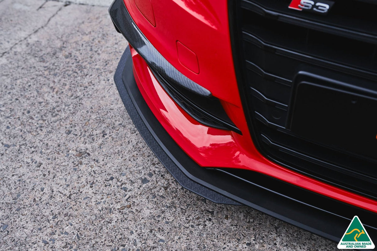 Flow Designs - S3 8V Sedan Pre-Facelift Front Lip Splitter Extensions (Pair)