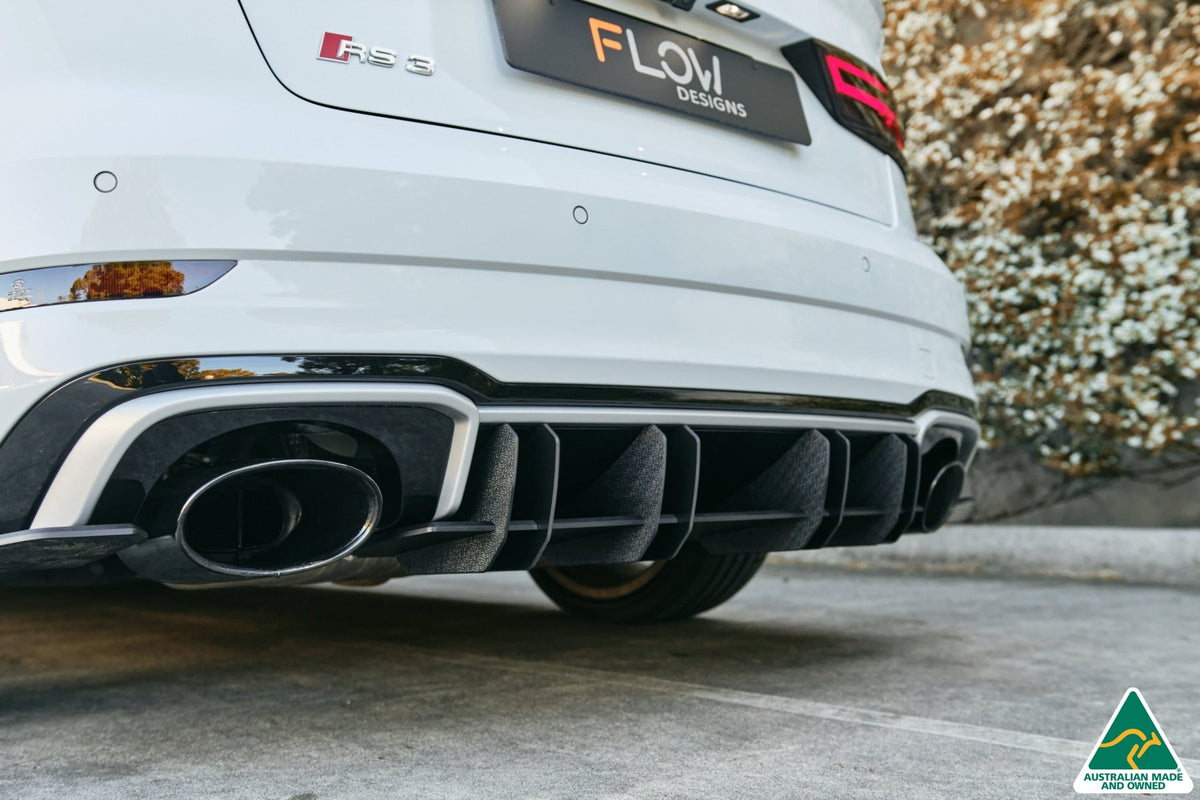 Flow Designs - RS3 8V Sedan Facelift Flow-Lock Rear Diffuser