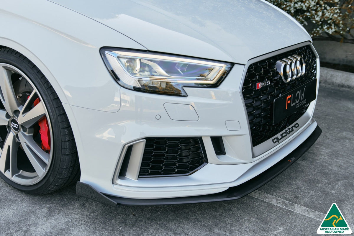Flow Designs - RS3 8V Sedan Facelift Front Lip Splitter Winglets (Pair)