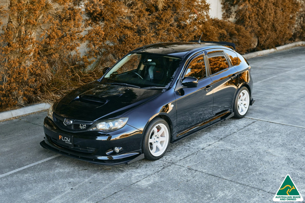Flow Designs - Impreza WRX/RS G3 Hatch PFL Front Lip Splitter &amp; Mounting Brace