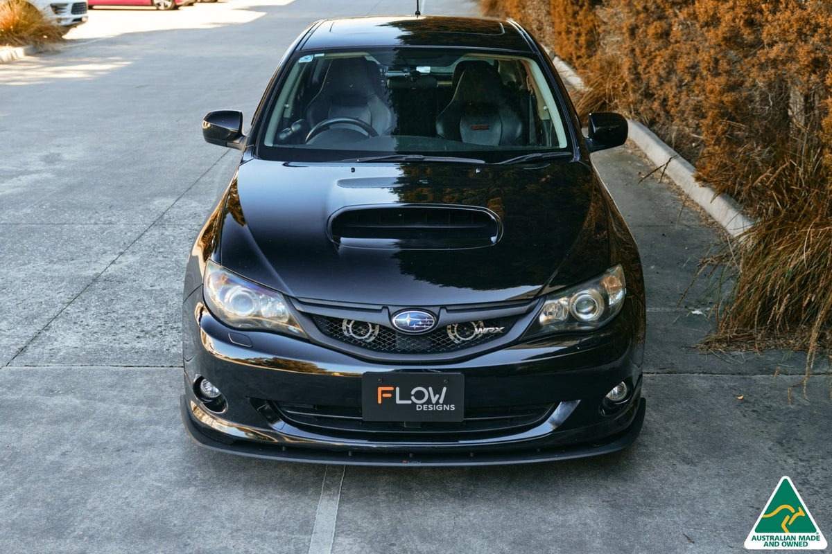 Flow Designs - Impreza WRX/RS G3 Hatch PFL Front Lip Splitter &amp; Mounting Brace