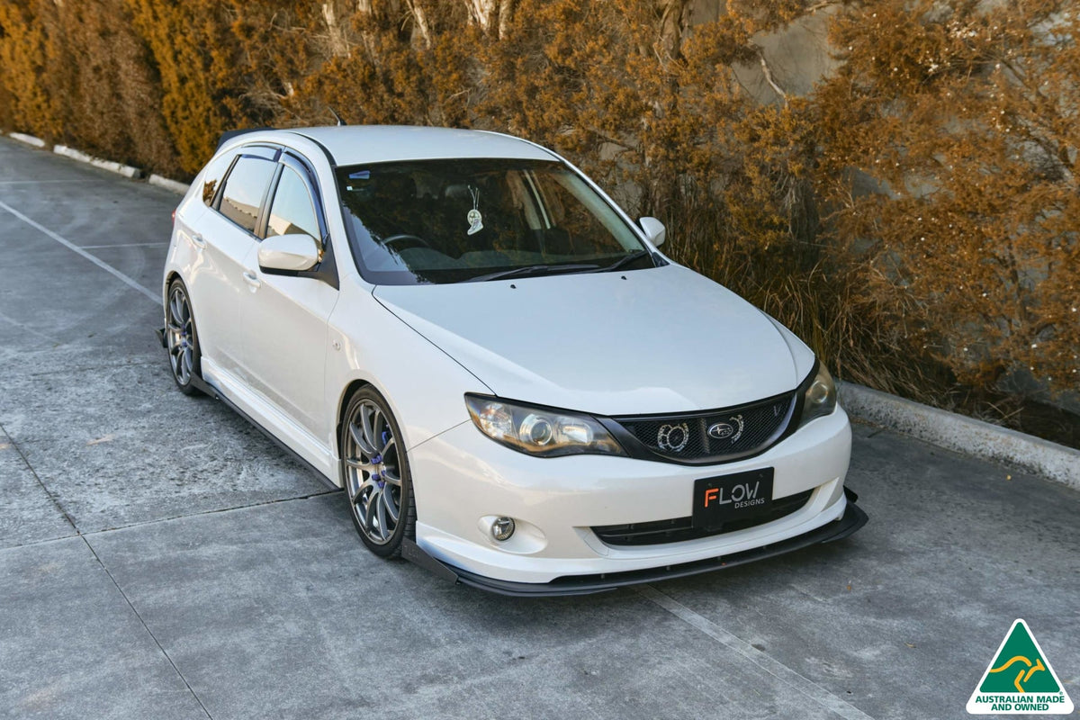 Flow Designs - Impreza WRX/RS G3 Hatch PFL Front Lip Splitter &amp; Mounting Brace
