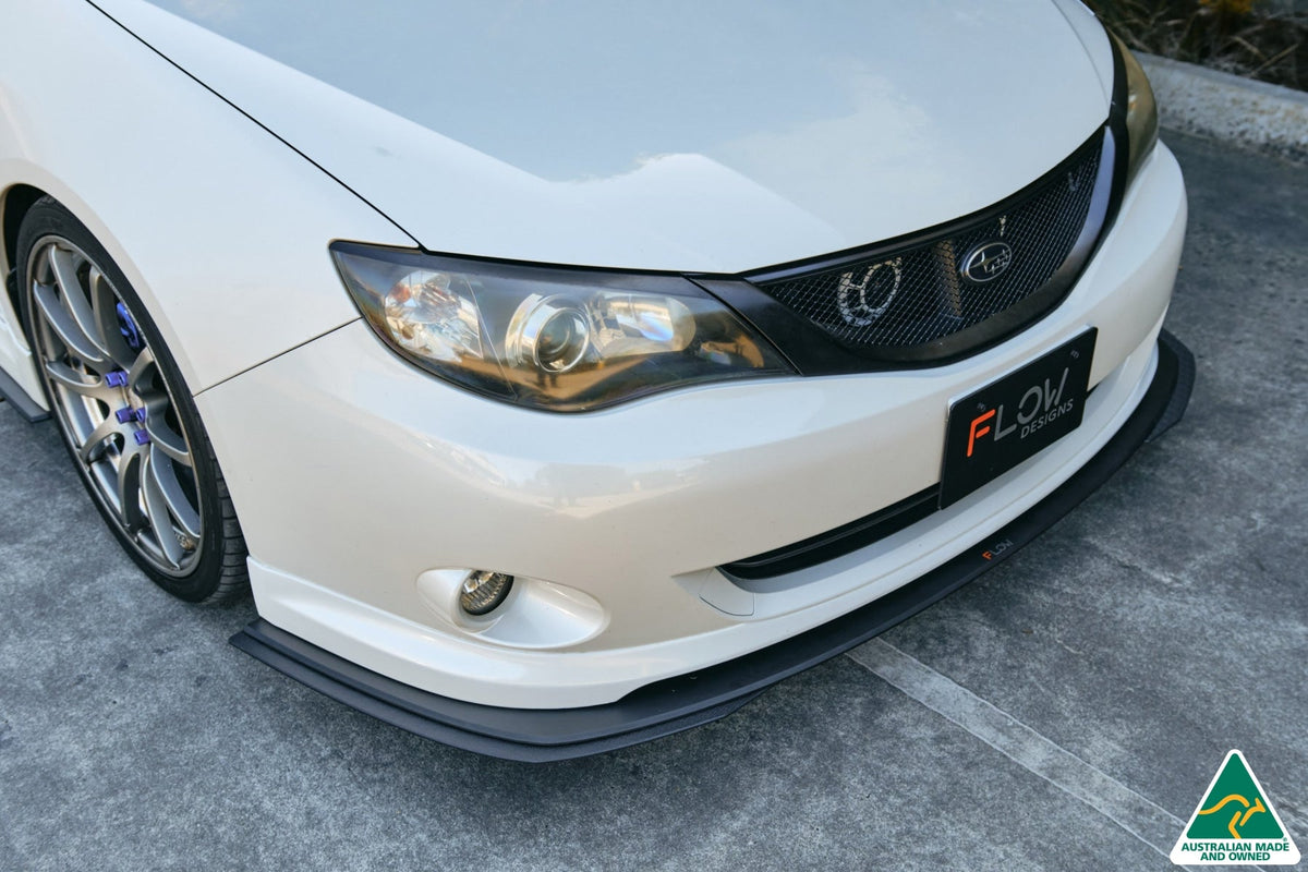 Flow Designs - Impreza WRX/RS G3 Hatch PFL Front Lip Splitter &amp; Mounting Brace