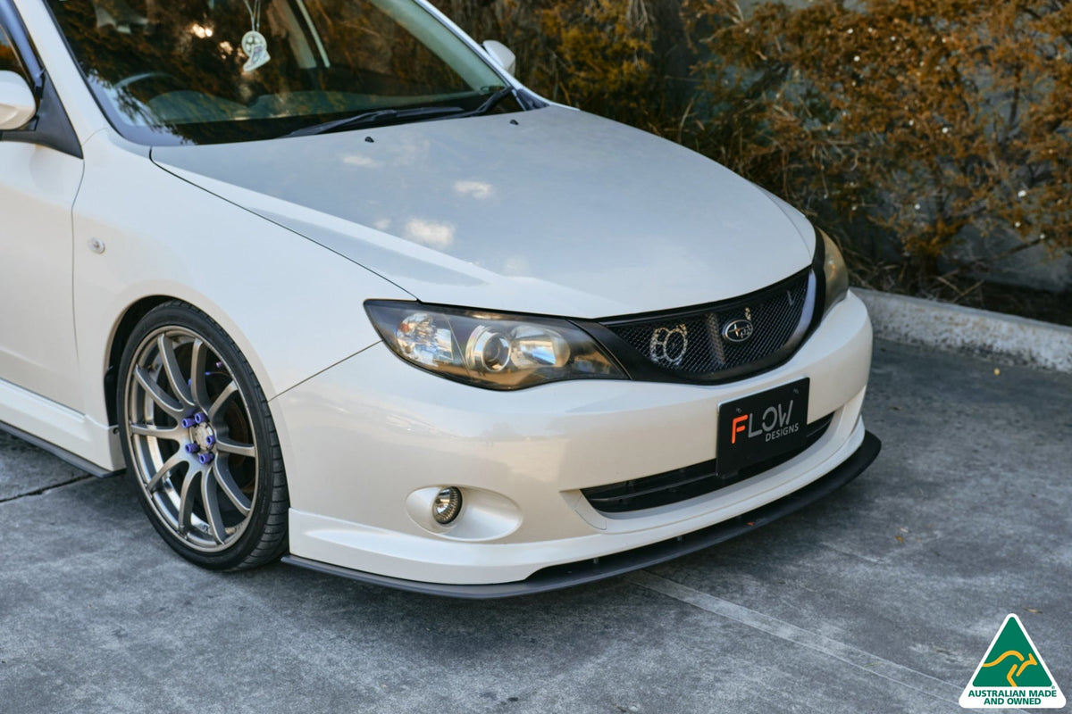 Flow Designs - Impreza WRX/RS G3 Hatch PFL Front Lip Splitter &amp; Mounting Brace