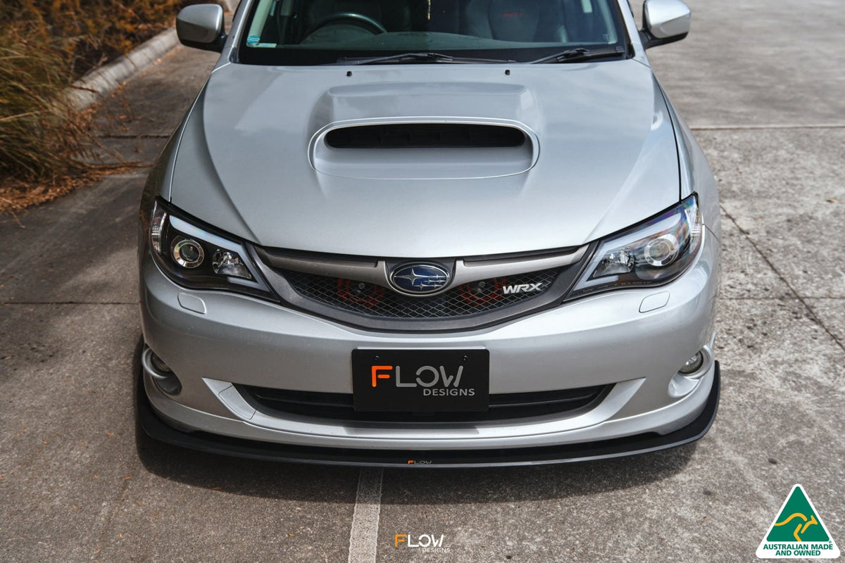 Flow Designs - Impreza WRX/RS G3 Sedan PFL Front Lip Splitter &amp; Mounting Brace