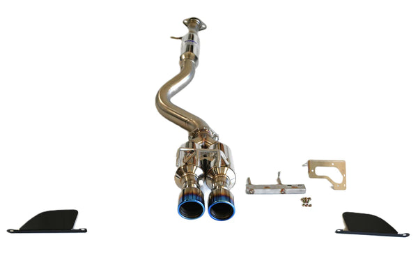 Invidia 22+ Toyota GR Corolla R400 Rolled Titanium Tip Cat-Back - HS22TGCGM2RTL for 2023-2025 Toyota GR Corolla - front view
