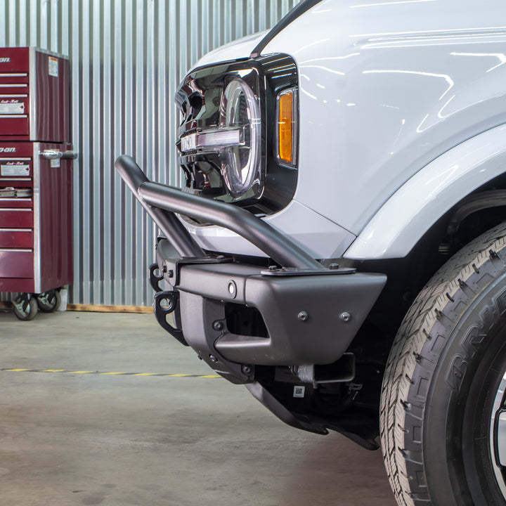 Turn Offroad 2021+ Bronco OEM Modular Bumper Baja Bull Bar - EA3-M1 for 2021-2026 Ford Bronco - installed view
