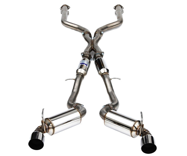 Invidia 2022+ Nissan Z 70mm N1 Cat Back Exhaust - SS Tips - HS22N4Z7GD1SSL for 2023-2025 Nissan Z - front view