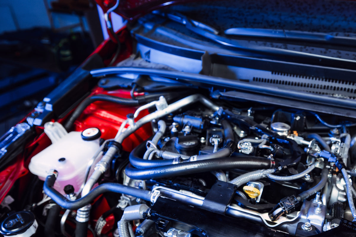 Damond Motorsports Toyota GR Corolla Oil Catch Can Kit available at Raptor Racing
