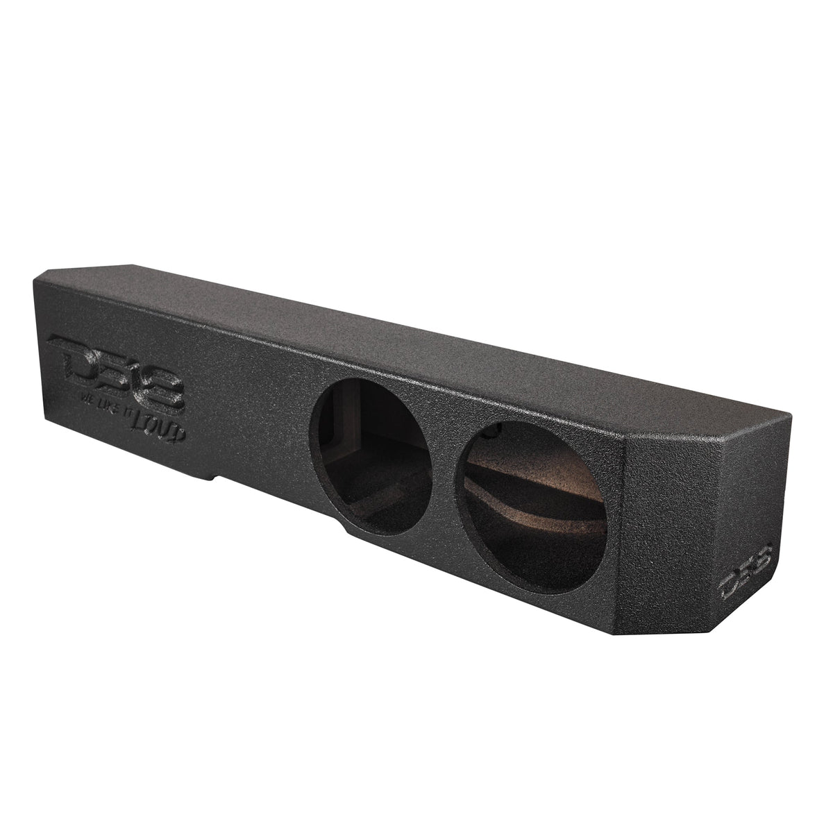 DS18 43 3/4in Long Forward Firing Underseat Ported Box 2ftx8in Subwoofer Enclosure- Black Finish - EBM-FFPUNI-2X8 - detail view
