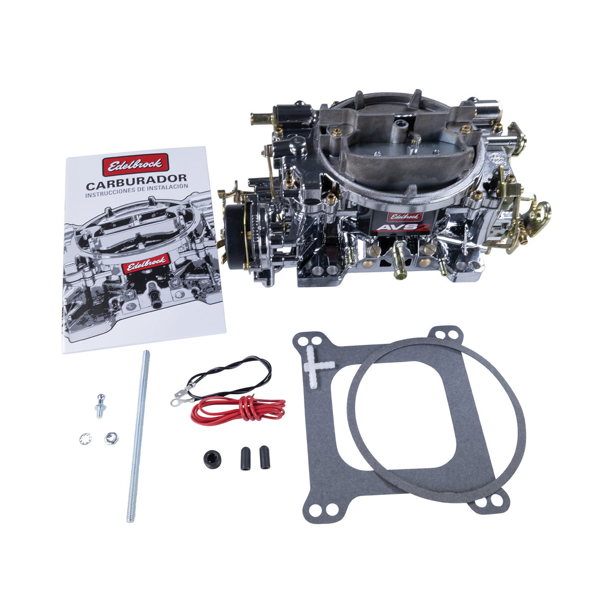 Edelbrock AVS2 Carburetor 500 CFM w/ Electric Choke - Chrome Plasma - 1901-CP