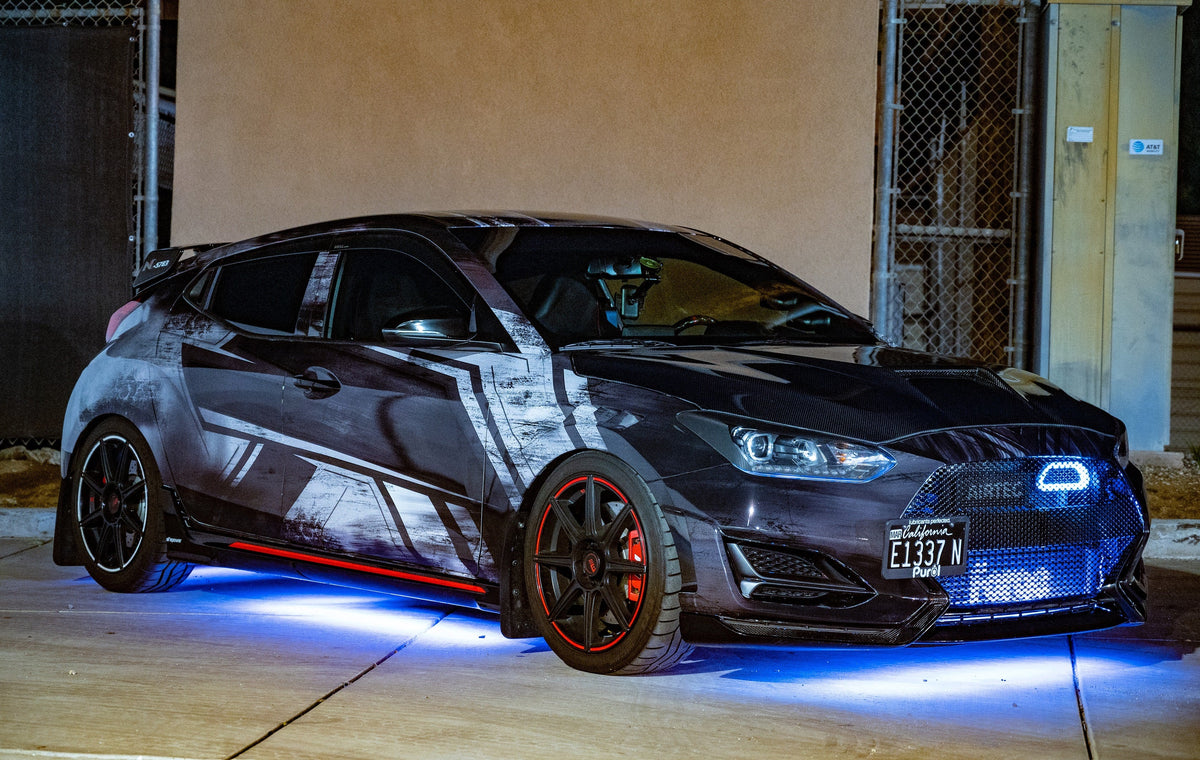 Velossa Tech - 2019-2022 Hyundai Veloster N (DCT and Manual) Generation 4 Interchangeable BIG MOUTH &quot;LIT KIT&quot; | LIT Flare and Controller Only