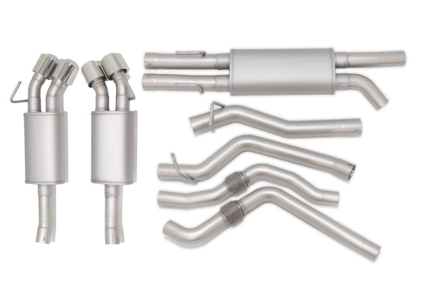 cp-e Austenite™ Cat Back Explorer ST EcoBoost Exhaust System for 2020-2024 Ford Explorer ST - front view