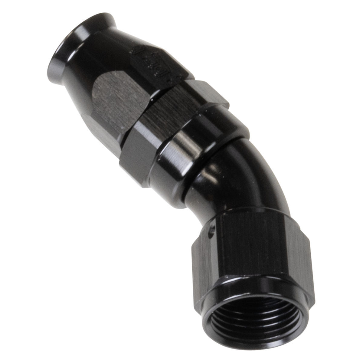 Russell Black 45 -8 Pro Ptfe Hose End - 550583 - angle view