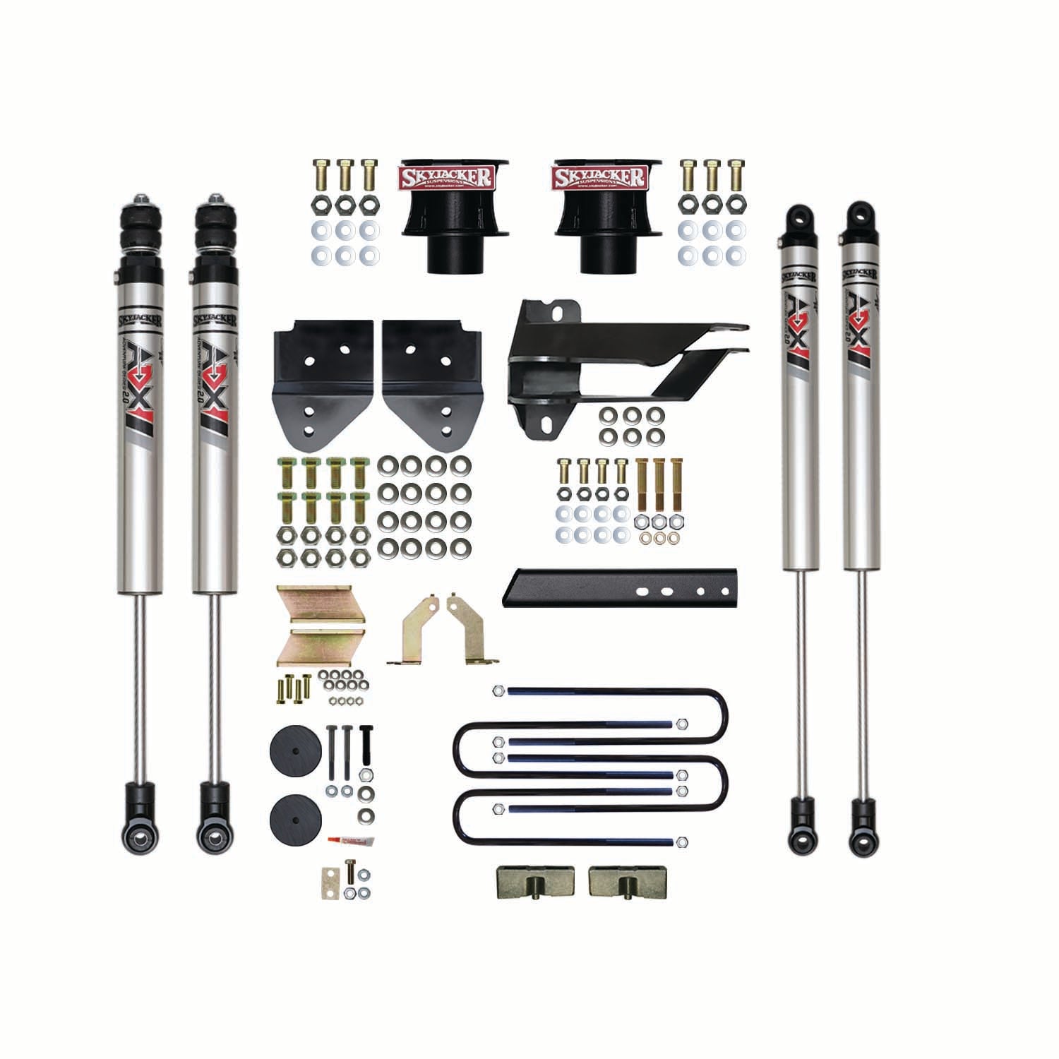Skyjacker 17-22 Ford F-350 4 In Suspension Lift Kit With Adx M2.0 Aluminum Monotube Shocks