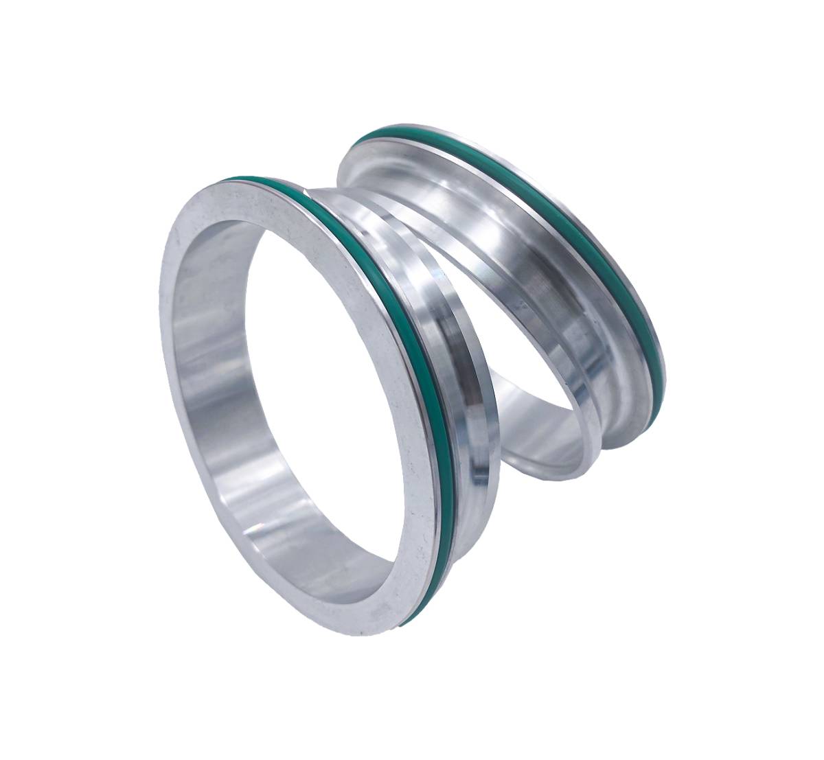 Granatelli Aluminum Dual Seal Clamp 3.5in Weld-on Ferrule Set - 318535F