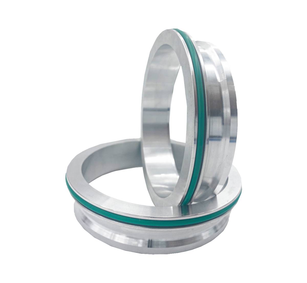 Granatelli Titanium Dual Seal Clamp 3.5in Weld-on Ferrule Set - 318535FT