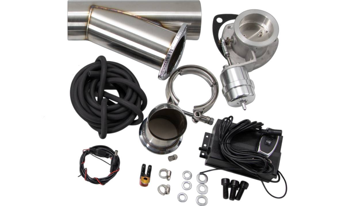 Granatelli 2.5in Stainless Steel Vacuum Controlled Electronic Exhaust Cutout w/Slip Fit/Band Clamp - 309525