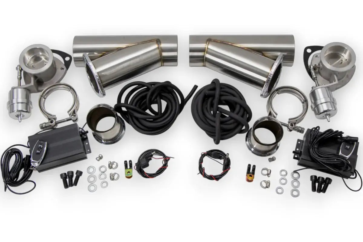 Granatelli 2.5in Vacuum Controlled - Stainless Steel Electronic Dual Exhaust Cutout - 309625K