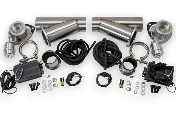 Granatelli 2.5in Vacuum Controlled - Stainless Steel Electronic Dual Exhaust Cutout - 309625K