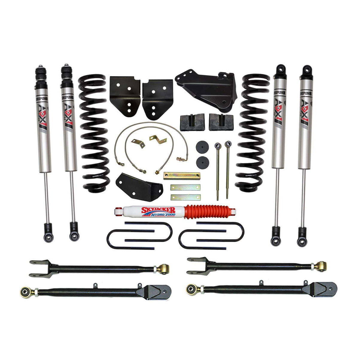 Skyjacker 05-07 Ford F-250 4 In Suspension Lift Kit With Adx M2.0 Aluminum Monotube Shocks - F54524K-XM