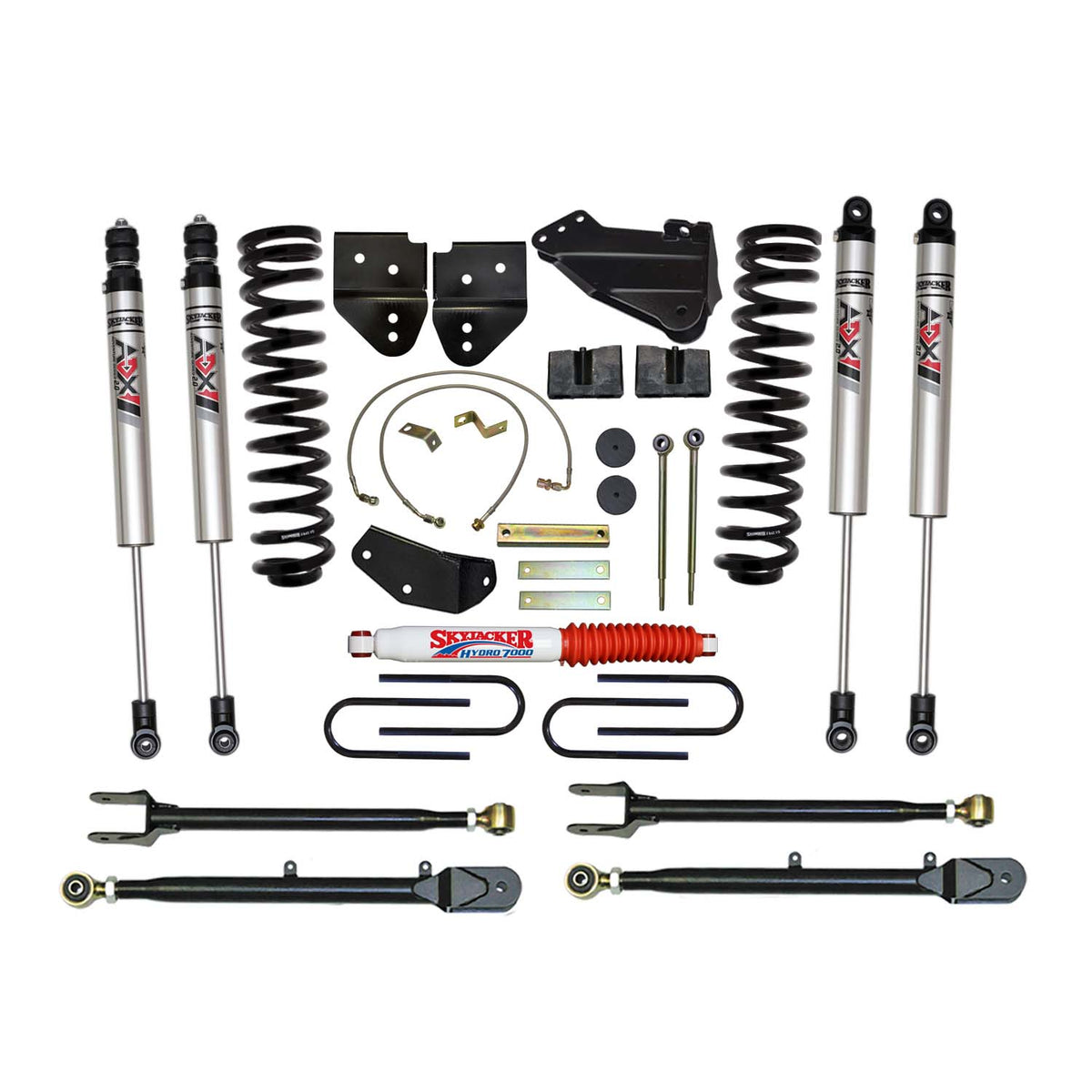 Skyjacker 05-07 Ford F-350 4 In Suspension Lift Kit With Adx M2.0 Aluminum Monotube Shocks - F54524K3-XM