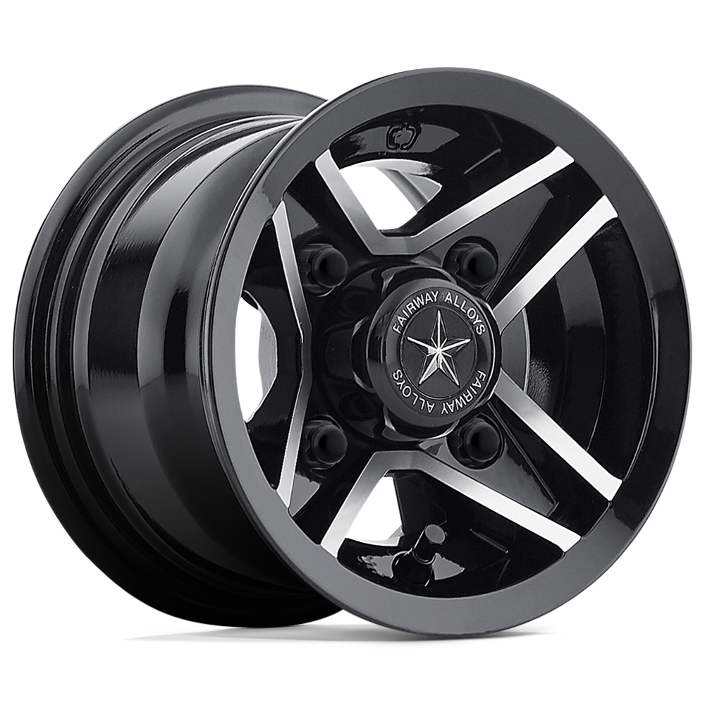 Fairway Alloys - Divot UTV 8X7 Mach Gloss Black 00MM