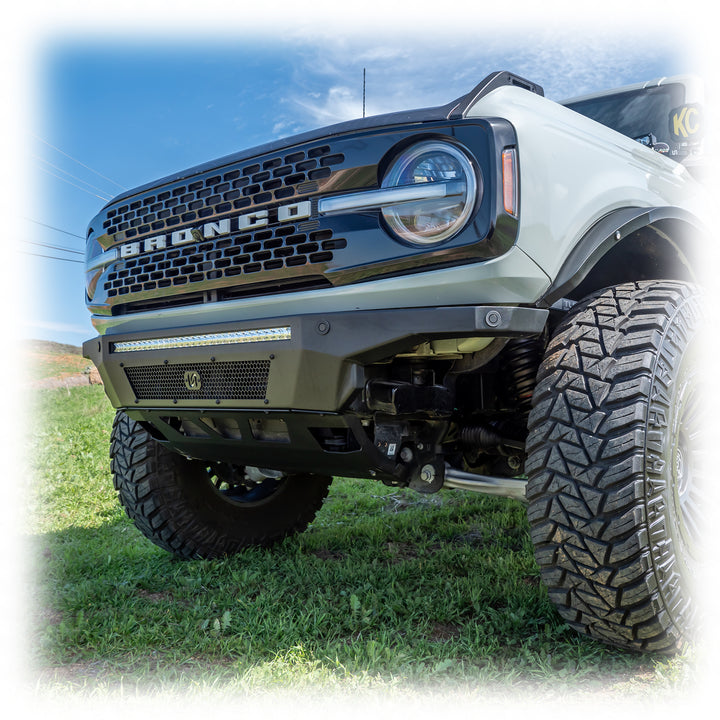 Turn Offroad 2021+ Ford Bronco Hyperlyte Front Bumper & Skid Plate - FB3-M1 for 2021-2026 Ford Bronco - detail view