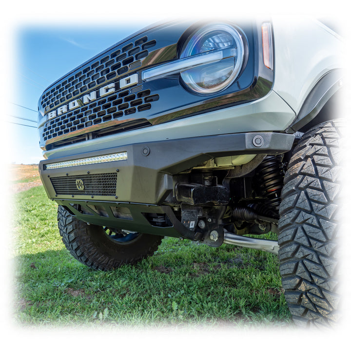 Turn Offroad 2021+ Ford Bronco Hyperlyte Front Bumper & Skid Plate - FB3-M1 for 2021-2026 Ford Bronco - side view