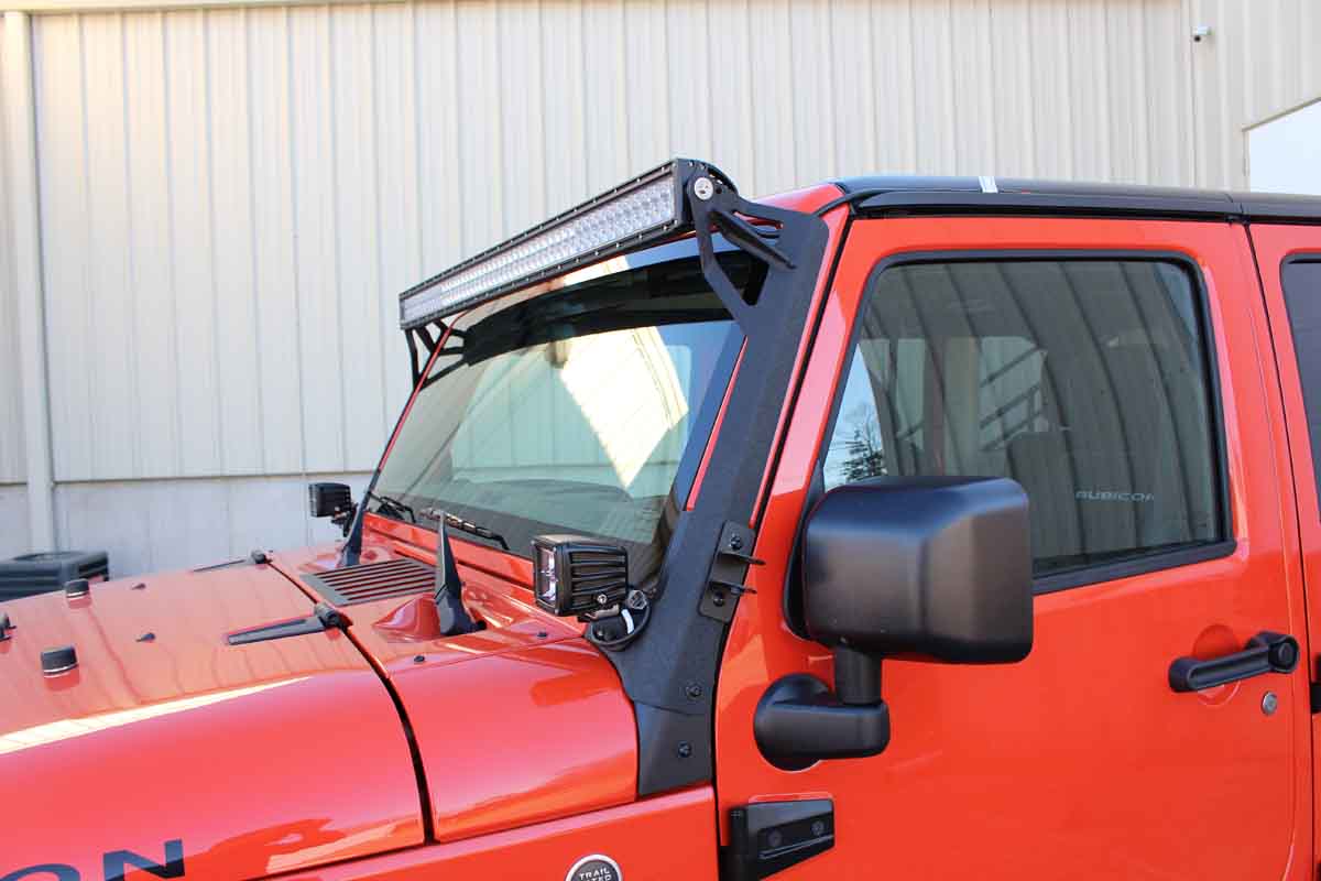 Fishbone Offroad 07-18 Jeep Wrangler JK 52In Light Bar Bracket - FB21014