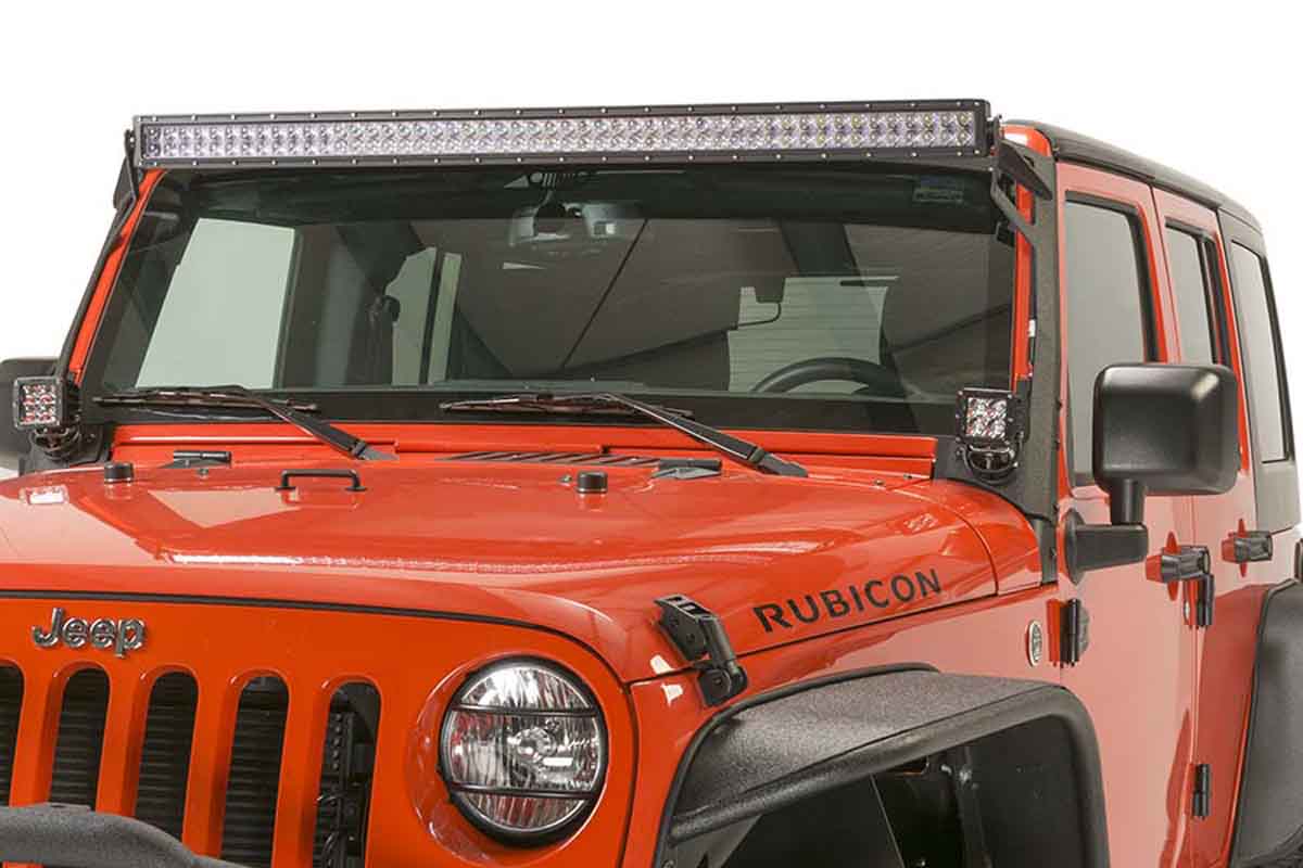 Fishbone Offroad 07-18 Jeep Wrangler JK 52In Light Bar Bracket - FB21014