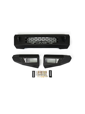 DV8 Offroad 21-25 Ford Bronco Bumper- Accommodates 20in Dual Row Light Bar & (4) 3in Pod Light Mount - FBBR-03