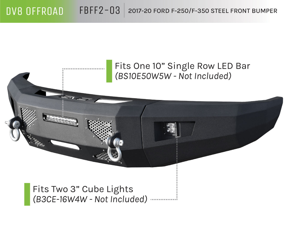 DV8 Offroad - Truck Front Full Size Bumper - FBFF2-03