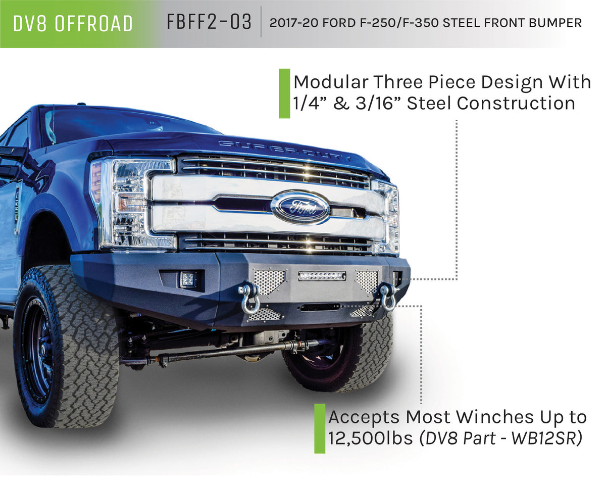 DV8 Offroad - Truck Front Full Size Bumper - FBFF2-03