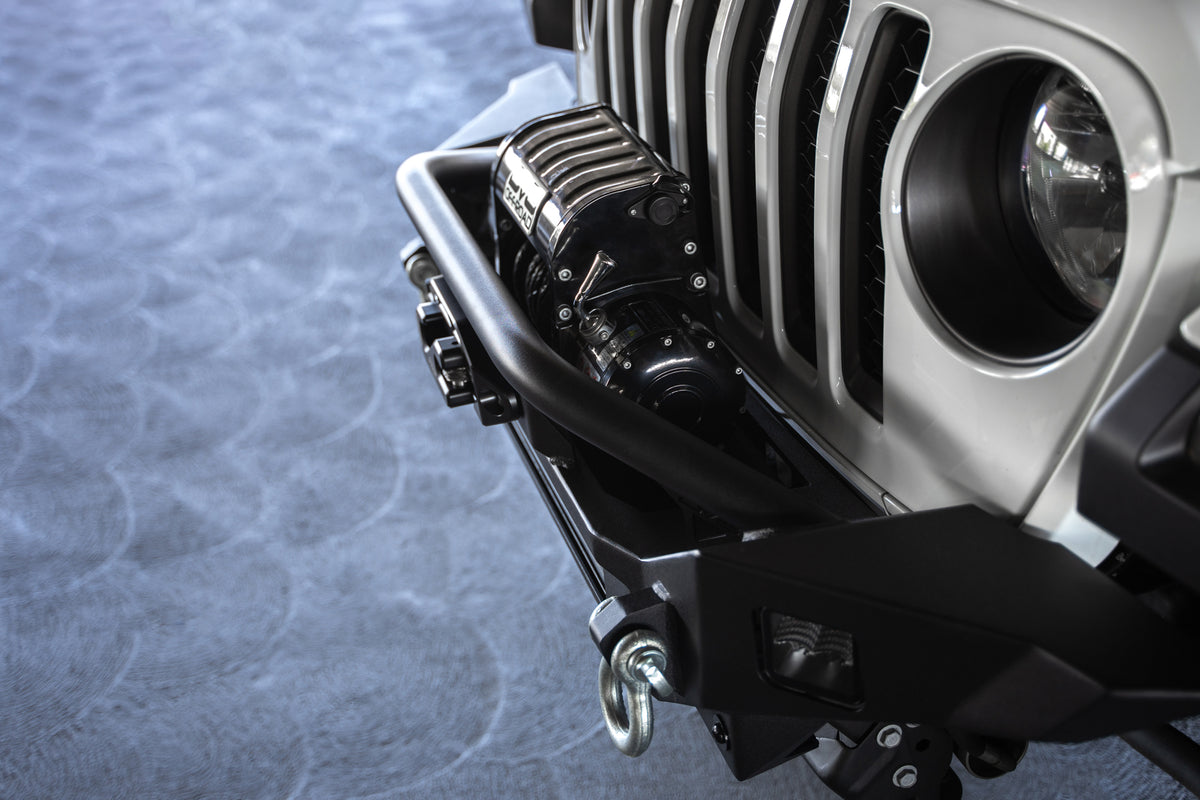 DV8 Offroad - Jeep Wrangler JL & Gladiator JT FS-7 Mid-Width Winch Front Bumper - FBJL-07