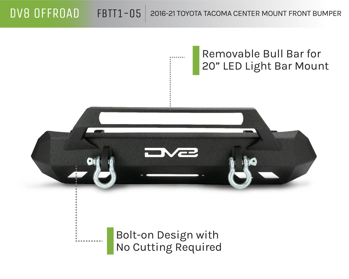 DV8 Offroad - Truck Center Mount Front Bumper - FBTT1-05