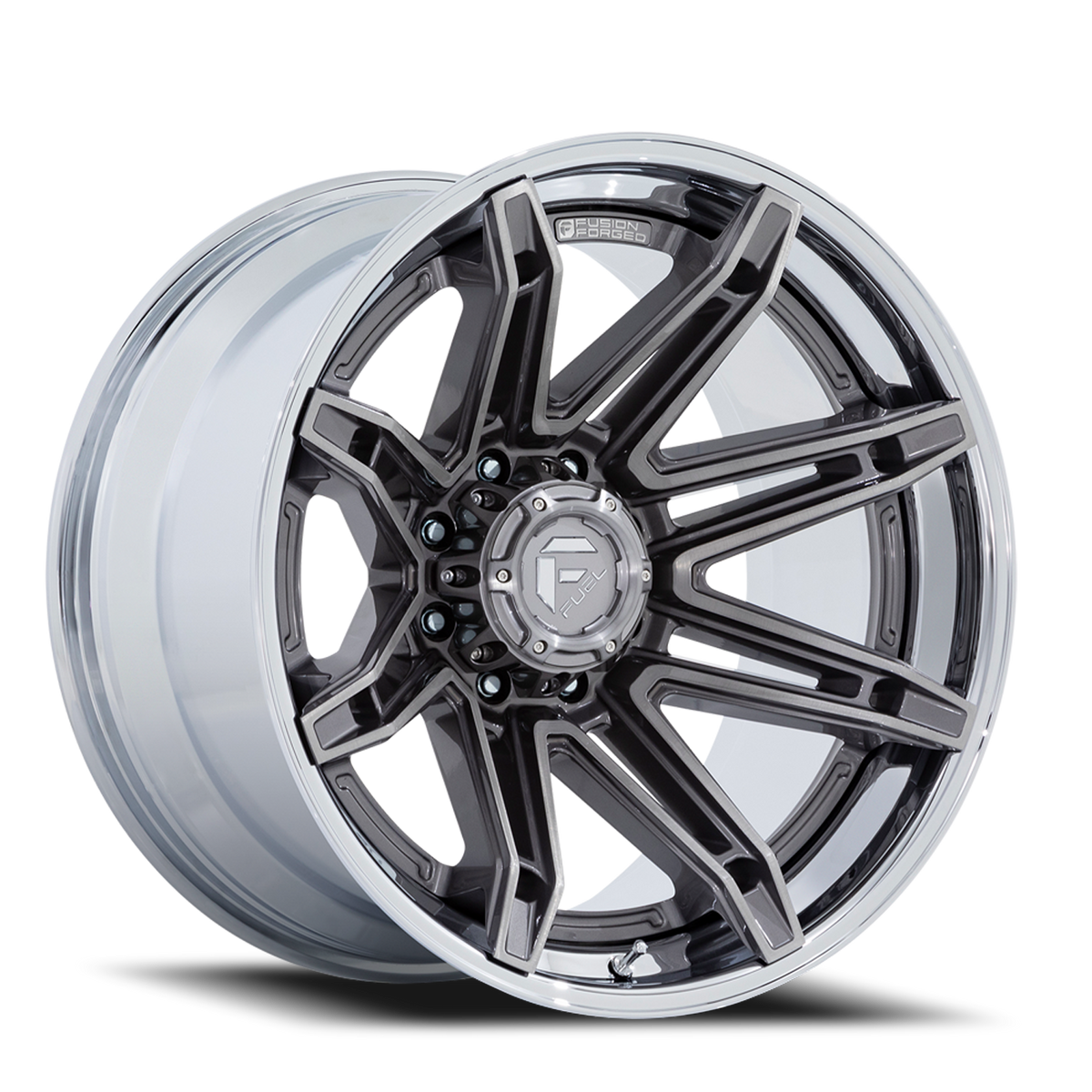 Fuel Off-Road Aluminum Wheels 22X12 Brawl FC401AP Platinum Silver Chrome Lip