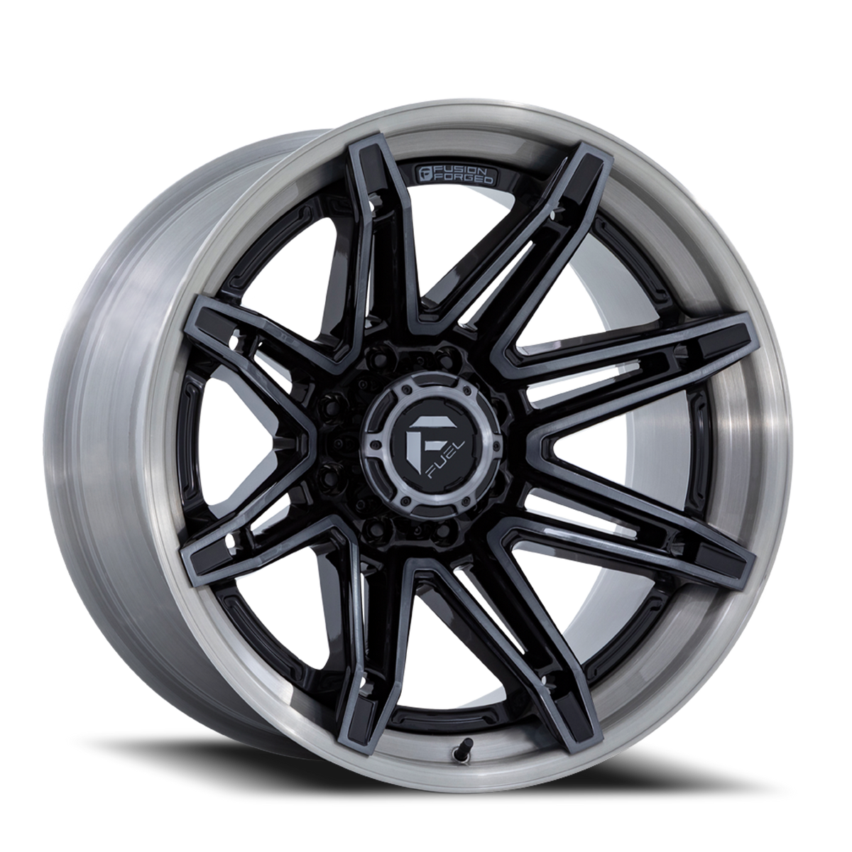 Aluminum Wheels 20X10 Brawl FC401BT 8 On 170 Gloss Black Brushed Dark Tint 125.1 Bore -18 Offset Fuel Off Road Wheels
