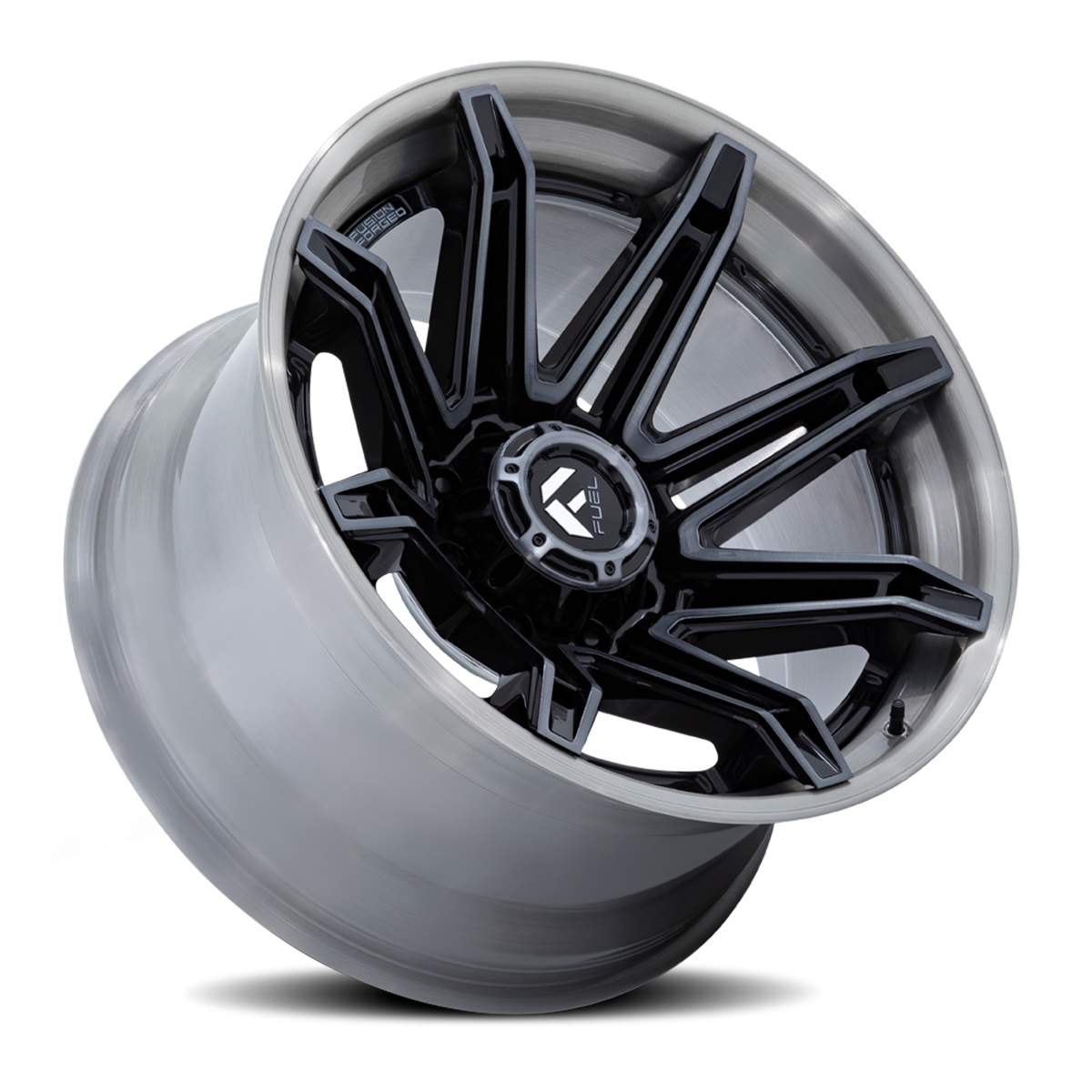 Aluminum Wheels 20X10 Brawl FC401BT 8 On 170 Gloss Black Brushed Dark Tint 125.1 Bore -18 Offset Fuel Off Road Wheels