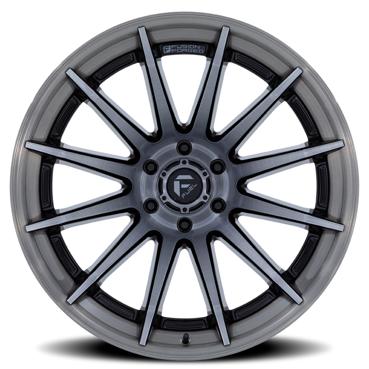 Aluminum Wheels 22X12 Burn FC403BT 6 On 135 Gloss Black Brushed Dark Tint 87.1 Bore -44 Offset Fuel Off Road Wheels