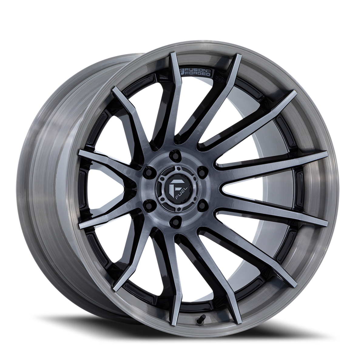 Fuel Off-Road Aluminum Wheels 22X12 Burn FC403AP Platinum Silver Chrome Lip Burn FC403BT