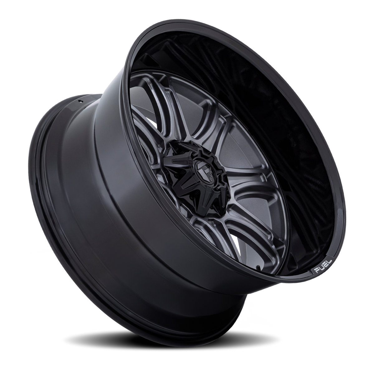 Aluminum Wheels 20X9 Darkstar FC853AB 8 On 170 Matte Gunmetal Gray/Black Lip 125.1 Bore 1 Offset Fuel Off Road Wheels