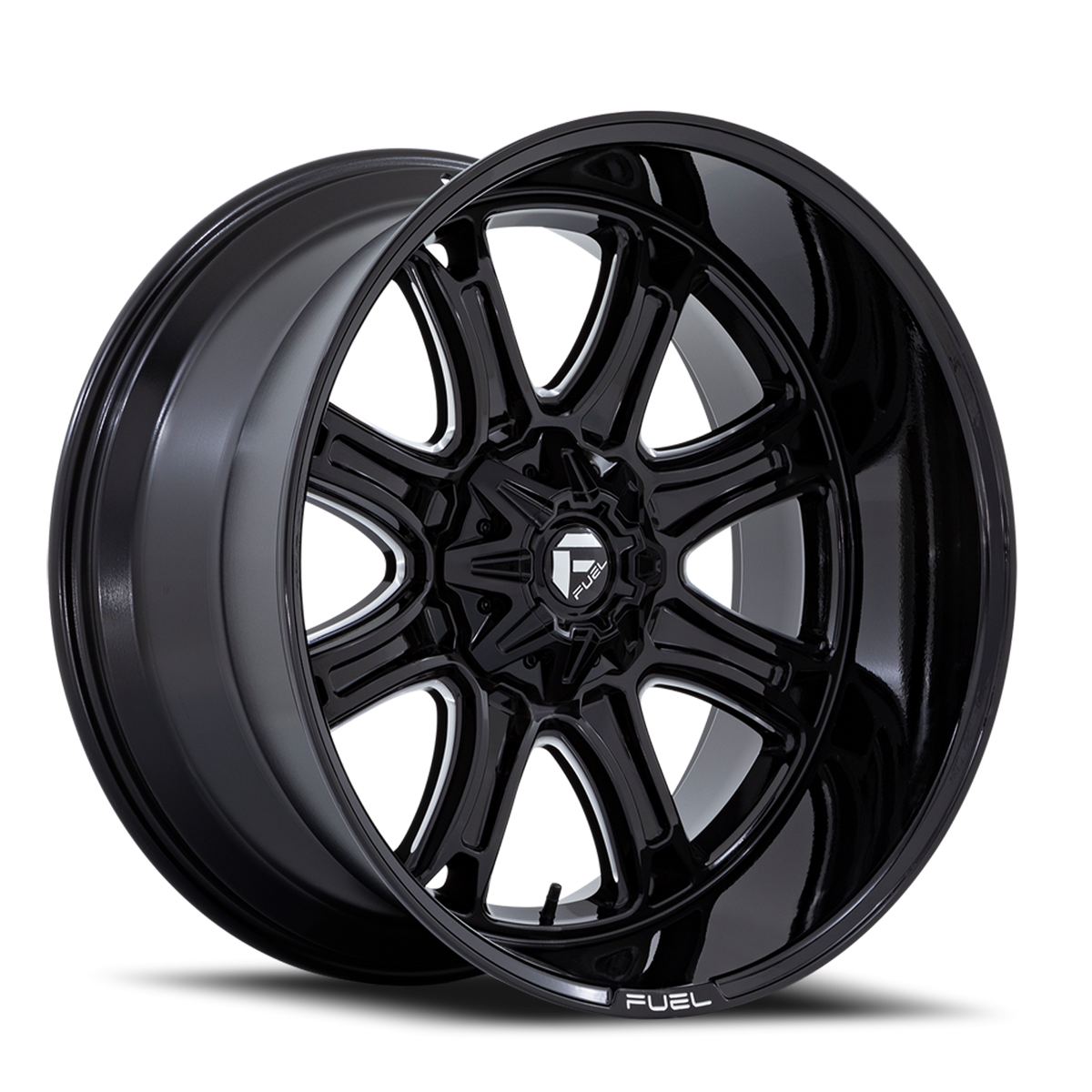 Aluminum Wheels 22X10 Darkstar FC853BE 5 On 139.7/5 On 150 Gloss Black/Milled 110.1 Bore 10 Offset Fuel Off Road Wheels