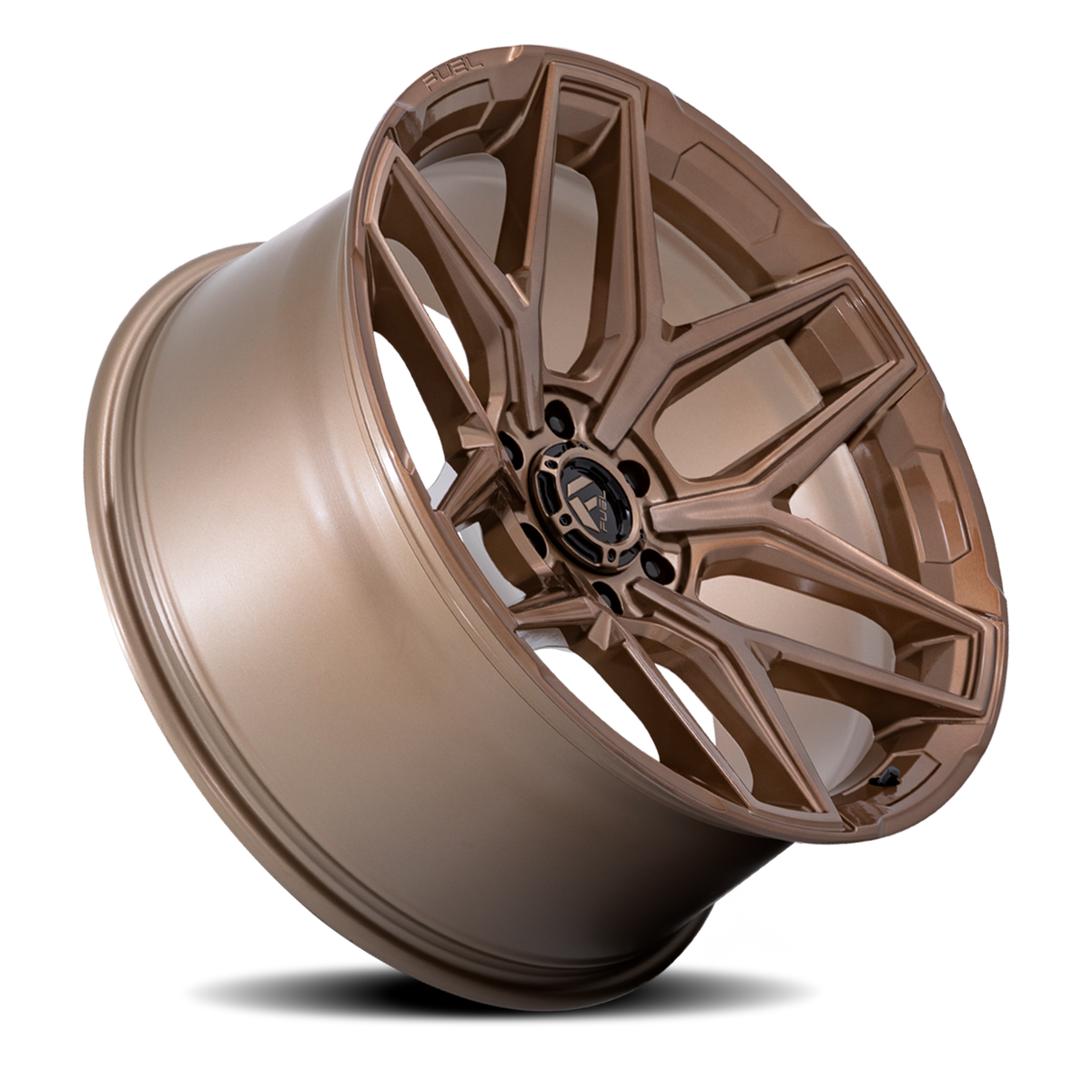 Aluminum Wheels 18X9 Flux 6 FC854ZR 6 On 114.3 Platinum Bronze 66.06 Bore 20 Offset Fuel Off Road Wheels