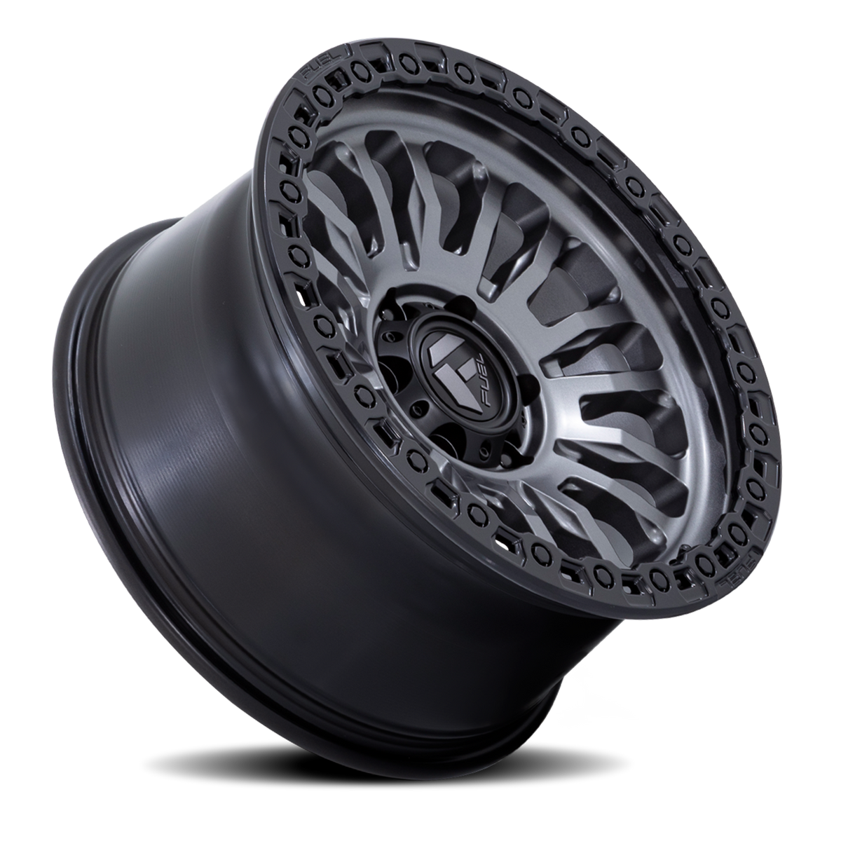 Aluminum Wheels 17X9 Rincon SBL FC857AB 6 On 135 Matte Gunmetal Gray Matte Black Lip 87.1 Bore 1 Offset Fuel Off Road Wheels