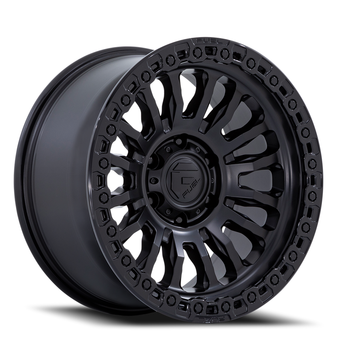 Aluminum Wheels 17X9 Rincon SBL FC857MB 5 On 127 Matte Black/Gloss Black Lip 71.5 Bore -12 Offset Fuel Off Road Wheels
